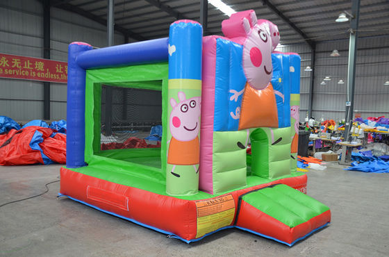 Promozione di eventi commerciali Slide a castello gonfiabile con bambini Cartoni animati Porco casa rimbalzo