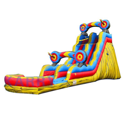 Carry Target 0,55 mm PVC Tarpaulin Giallo Magico Colore Slide d'acqua gonfiabile con piscina