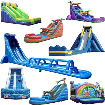 Carry Target 0,55 mm PVC Tarpaulin Giallo Magico Colore Slide d'acqua gonfiabile con piscina