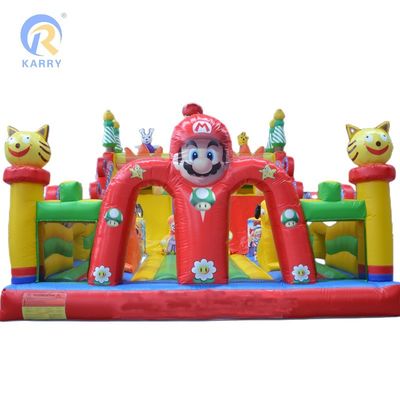 Logo personalizzato accettabile circo portatile castello a balzo per il centro commerciale divertimento