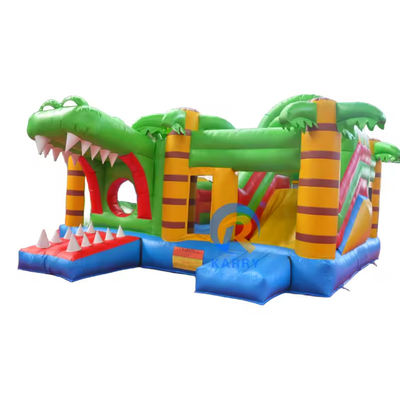 Pretty Good Jungle Crocodile Castle Slide gonfiabile per il noleggio commerciale