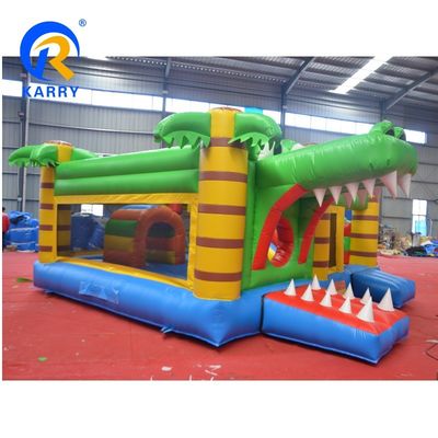 Pretty Good Jungle Crocodile Castle Slide gonfiabile per il noleggio commerciale