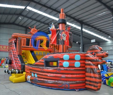 Facile da impostare nave pirata casa gonfiabile rimbalzo per bambini gioco all'aperto