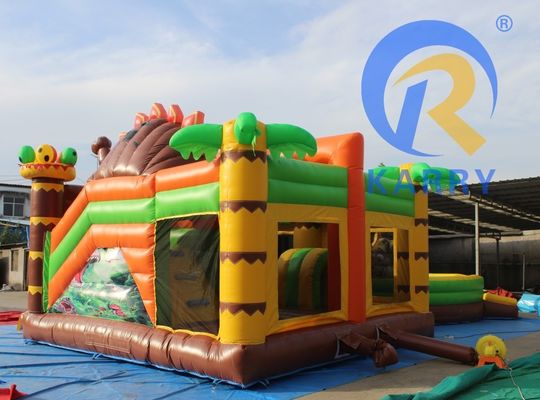 Caratteristiche PORTABLE Festa per bambini Salto castello saltuario con scivolo a tema dinosauro