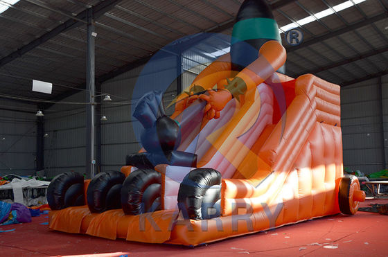 Scivolo gonfiabile per commercio a doppia corsia Scivolo arancione Scivolo asciutto a noleggio unisex
