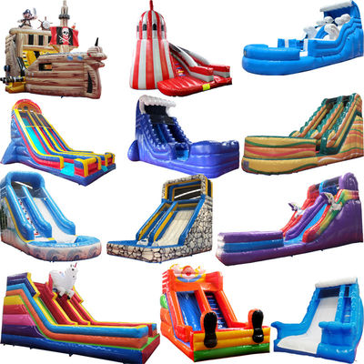 Unsix PVC Slide da salto per adulti Slide d'acqua gonfiabile lungo e grande con buttafuori