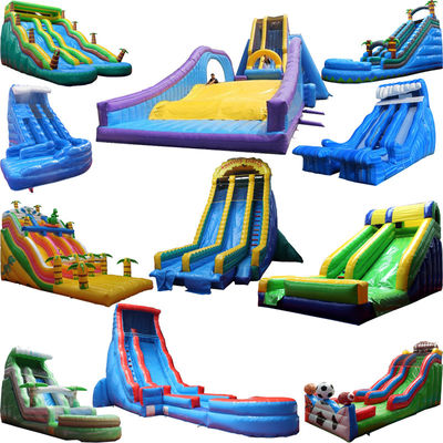 Unsix PVC Slide da salto per adulti Slide d'acqua gonfiabile lungo e grande con buttafuori