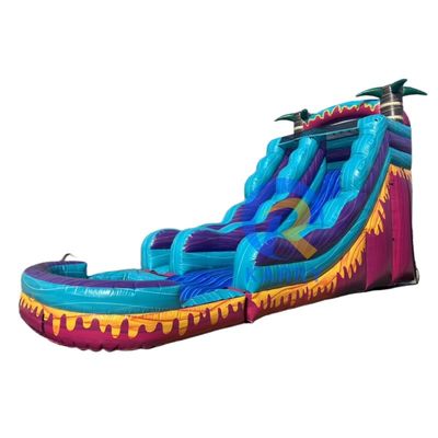 Slide idraulico gonfiabile personalizzato per interni Slide bagnato asciutto con piscina