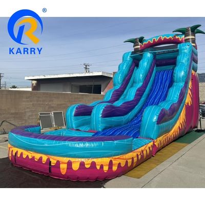 Slide idraulico gonfiabile personalizzato per interni Slide bagnato asciutto con piscina