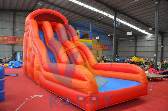 Pvc commerciale rosso doppia corsia scivolo acquatico per adulti scivolo gonfiabile asciutto per noleggio di feste