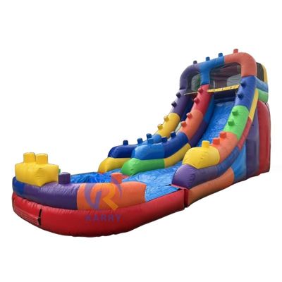 Slide ad acqua gonfiabile commerciale con kit di riparazione e soffiatore per piscina CE incluso