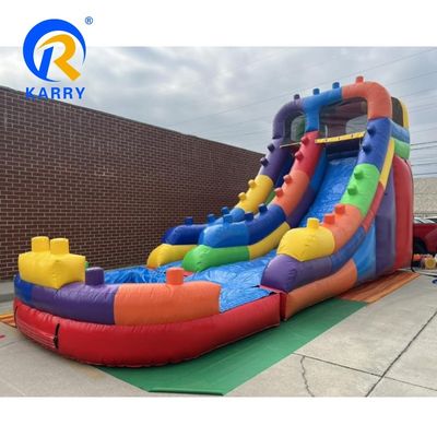 Slide ad acqua gonfiabile commerciale con kit di riparazione e soffiatore per piscina CE incluso