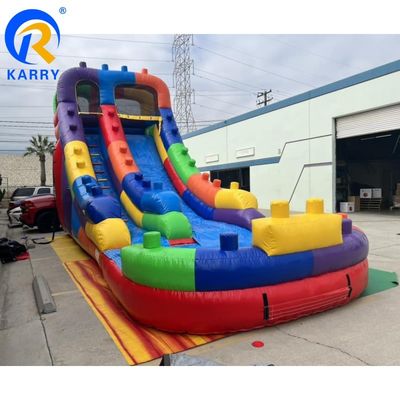 Slide ad acqua gonfiabile commerciale con kit di riparazione e soffiatore per piscina CE incluso