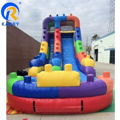 Slide ad acqua gonfiabile commerciale con kit di riparazione e soffiatore per piscina CE incluso