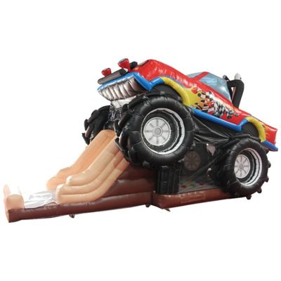 Consegna via mare/via aerea Custom PVC 3D Red Off-Road Car Castle Inflatabile Bouncer House per bambini