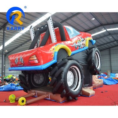 Consegna via mare/via aerea Custom PVC 3D Red Off-Road Car Castle Inflatabile Bouncer House per bambini