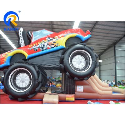 Consegna via mare/via aerea Custom PVC 3D Red Off-Road Car Castle Inflatabile Bouncer House per bambini