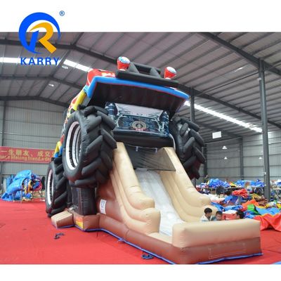 Consegna via mare/via aerea Custom PVC 3D Red Off-Road Car Castle Inflatabile Bouncer House per bambini