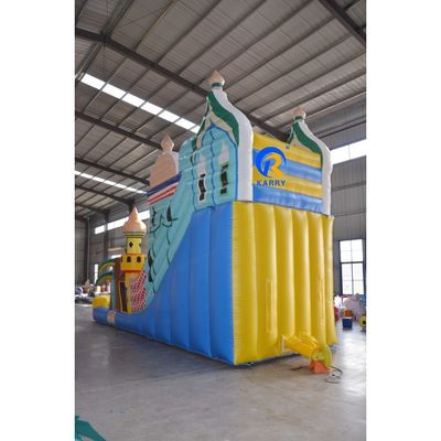 Scivolo d'acqua gonfiabile commerciale grande dimensione 5-10 passeggeri scivolo a palma con piscina