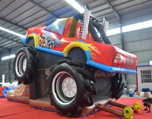 OEM Acceptabile PVC Off-road Car Race Car Trampolino Slide Combinazione Castello Elastico