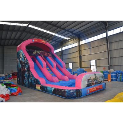 Stampa digitale Commerciale di dimensioni per adulti Slide gonfiabile Combinazione di acqua con fuoco Bello disegno