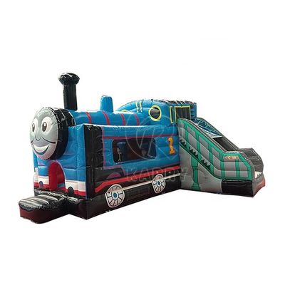 Caratteristiche Slide gonfiabile portatile all'interno del centro commerciale 2024 Cartoon Train Slide Trampoline
