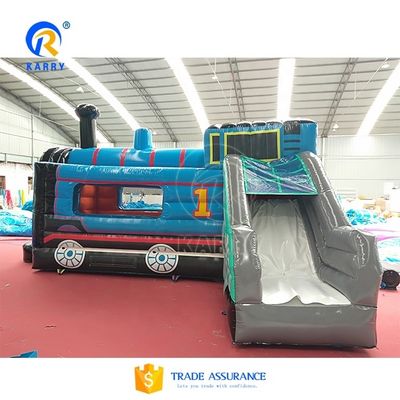 Caratteristiche Slide gonfiabile portatile all'interno del centro commerciale 2024 Cartoon Train Slide Trampoline