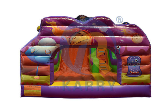 PVC Commercial Wet Dry Space Travel Slide Inflatabile Casa rimbalzata per bambini e adulti
