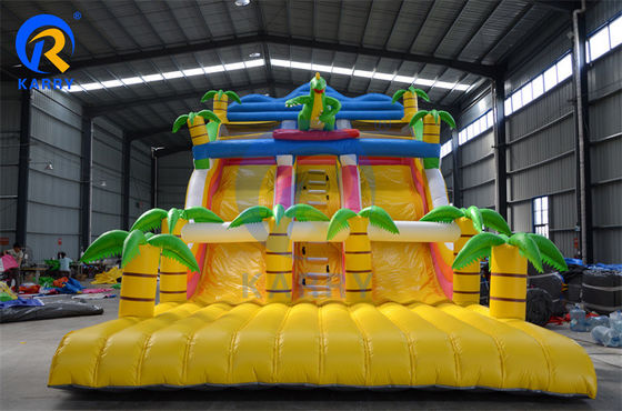 Combo Commercial Tropical Dinosaur Bounce House con scivolo