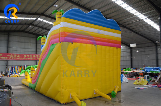 Combo Commercial Tropical Dinosaur Bounce House con scivolo