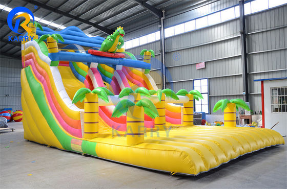 Combo Commercial Tropical Dinosaur Bounce House con scivolo
