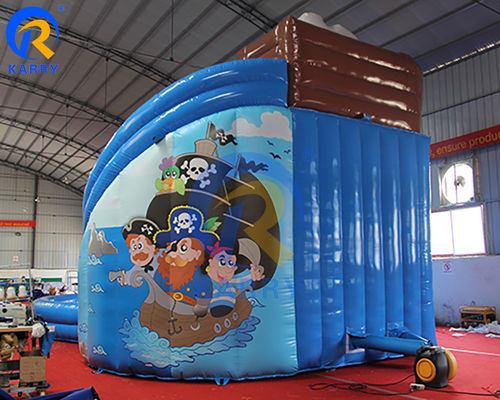 Intrattenimento all'aria aperta Grande scivolo gonfiabile a tema pirata per feste per bambini
