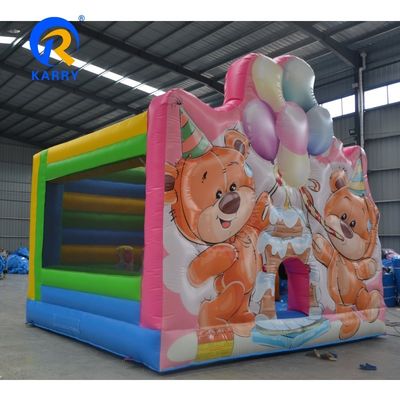 Disegno popolare orso di compleanno inflatabile buttafuori per bambini divertimento salto a eventi di festa