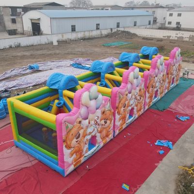 Disegno popolare orso di compleanno inflatabile buttafuori per bambini divertimento salto a eventi di festa