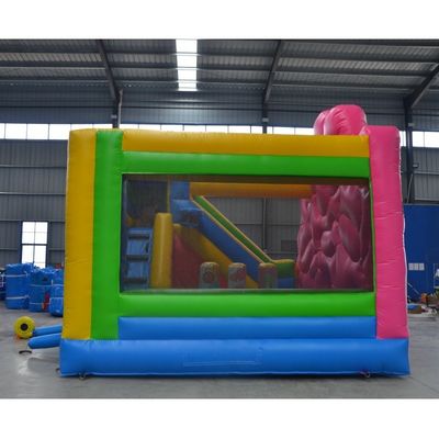 Disegno popolare orso di compleanno inflatabile buttafuori per bambini divertimento salto a eventi di festa