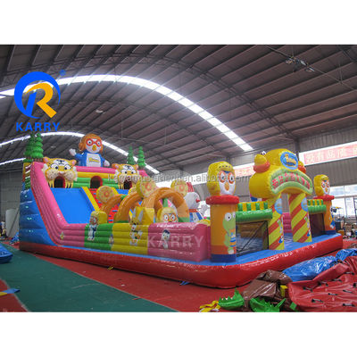 Città gonfiabile di divertimento salto castello a rimbalzo combo scivolo per capacità massima di &lt;100 kg