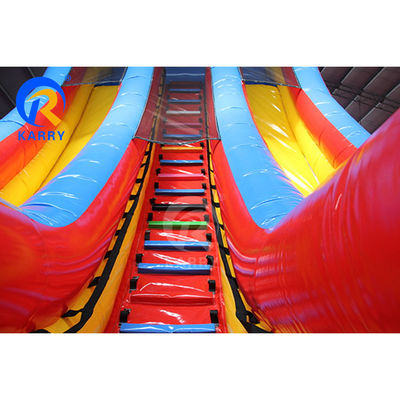 EN14960 Certificato doppio binario gonfiabile slitta di castello a rimbalzo per divertimento in acqua per bambini