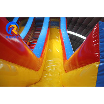 EN14960 Certificato doppio binario gonfiabile slitta di castello a rimbalzo per divertimento in acqua per bambini