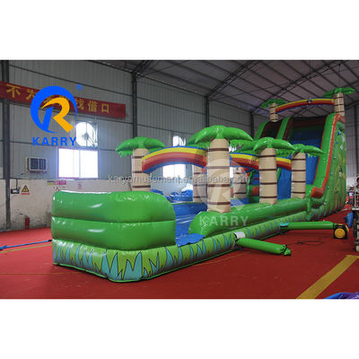Capacità massima 100-500 kg Grande scivolo gonfiabile con scivolo lungo esteso e piscina