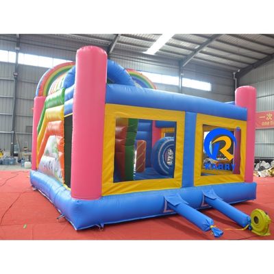 Parco giochi per bambini all' aperto Commerciale Combo Bounce House Acqua Dual Slide castello gonfiabile