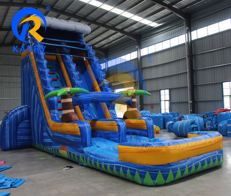 Accessori ventilatori palmare gonfiabile scivolo d'acqua con piscina e trampolino