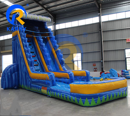 Accessori ventilatori palmare gonfiabile scivolo d'acqua con piscina e trampolino