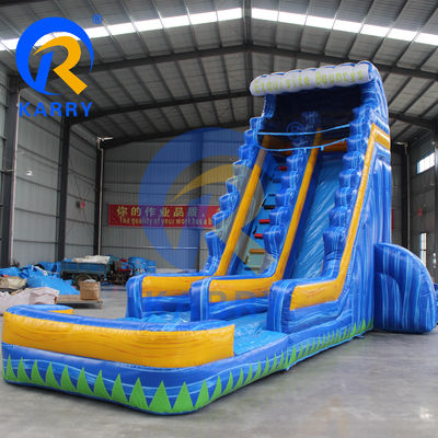 Accessori ventilatori palmare gonfiabile scivolo d'acqua con piscina e trampolino