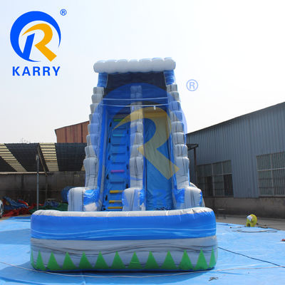 Accessori ventilatori palmare gonfiabile scivolo d'acqua con piscina e trampolino