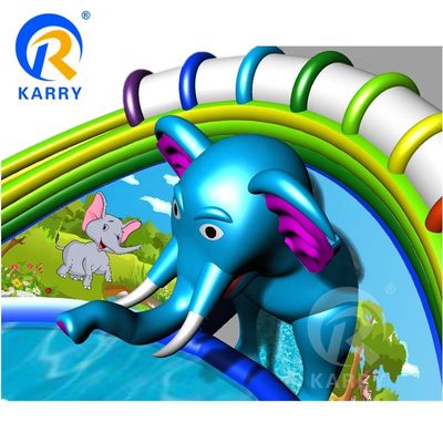 Passeggeri ammissibili 10 Grandi scivoli d'elefante Parco acquatico gonfiabile per bambini e adulti