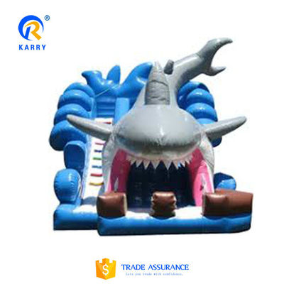 CE Blower e riparazione inclusi Slide idraulico gonfiabile blu con piscina