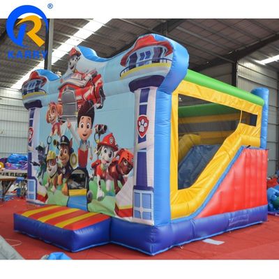 Blower Design Castello gonfiabile Combo Slide per bambini Pattuglie di cani a zampa Casa rimbalzo