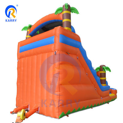Spray Acqua Palm Tree Slide Combo Pool gonfiabile e doppio scivolo per il gioco dei bambini