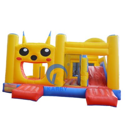 Disegno OEM accettato Pikachu Bouncer gonfiabile Air Water Slide Jumping Bouncy Castle