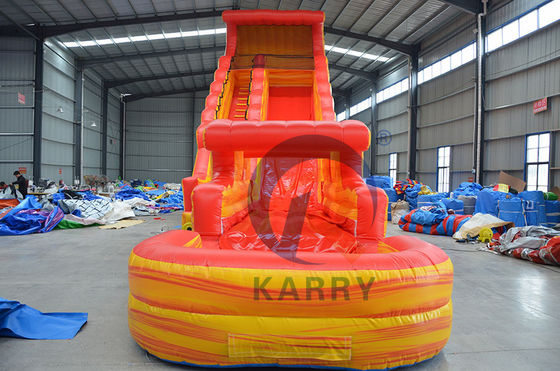 Slide volcanico gonfiabile portatile con piscina spessore 0,55 mm